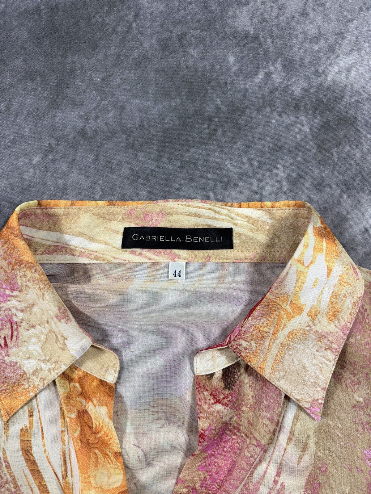 Vintage Vintage Sheer Shirt Shortsleeve Mesh Summer Print Viscose Size US L / EU 52-54 / 3 - 3 Thumbnail