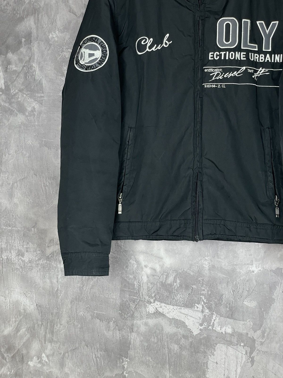 Diesel × Vintage Diesel Vintage Y2K Bomber Nylon Moto Jacket Size XL / US 12-14 / IT 48-50 - 6 Thumbnail