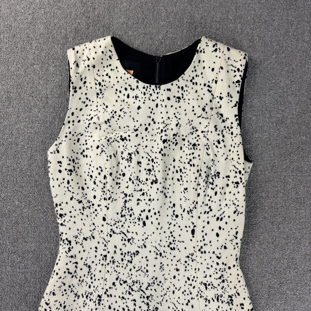 Burberry Prorsum Burberry - Wool Black and White Speckle Shift Dress Size XS / US 0-2 / IT 36-38 - 2 Thumbnail