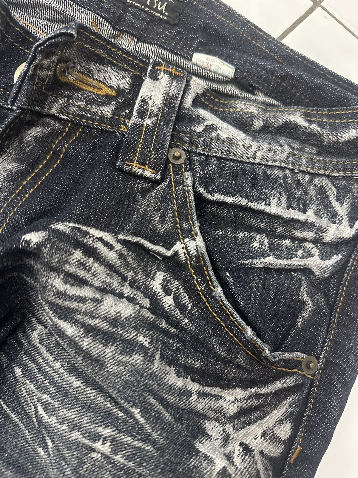 Japanese Brand Japanese BA-TSU Paint Splitter Jeans Size US 30 / EU 46 - 16 Thumbnail