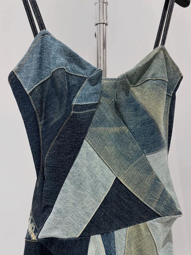 Junya Watanabe Junya watanabe Denim Patchwork Deconstructed Dress Size S / US 4 / IT 40 - 4 Thumbnail