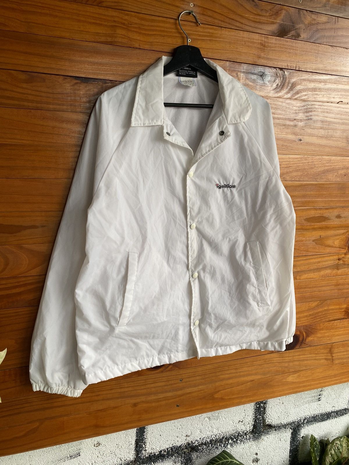 Vintage Vintage Ignition U.S.A Snowboards White Coach Nylon Jacket Size US M / EU 48-50 / 2 - 5 Thumbnail