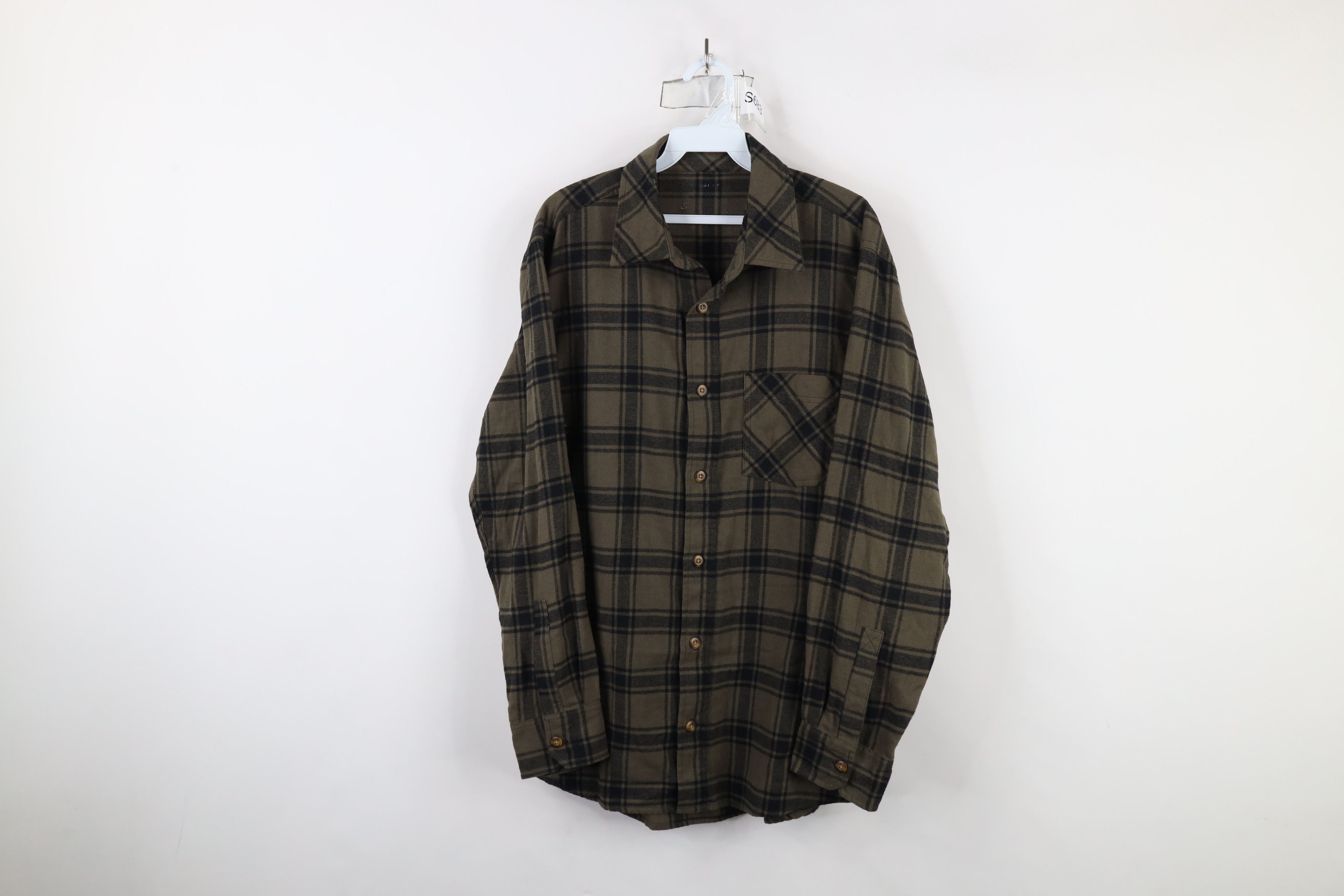 Vintage Vintage 90s Streetwear Flannel Collared Button Shirt Plaid Size US M / EU 48-50 / 2 - 1 Thumbnail