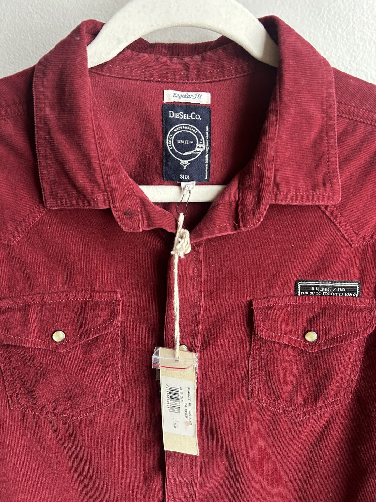Diesel Diesel Corduroy Button Down Western NWT Size US L / EU 52-54 / 3 - 2 Thumbnail