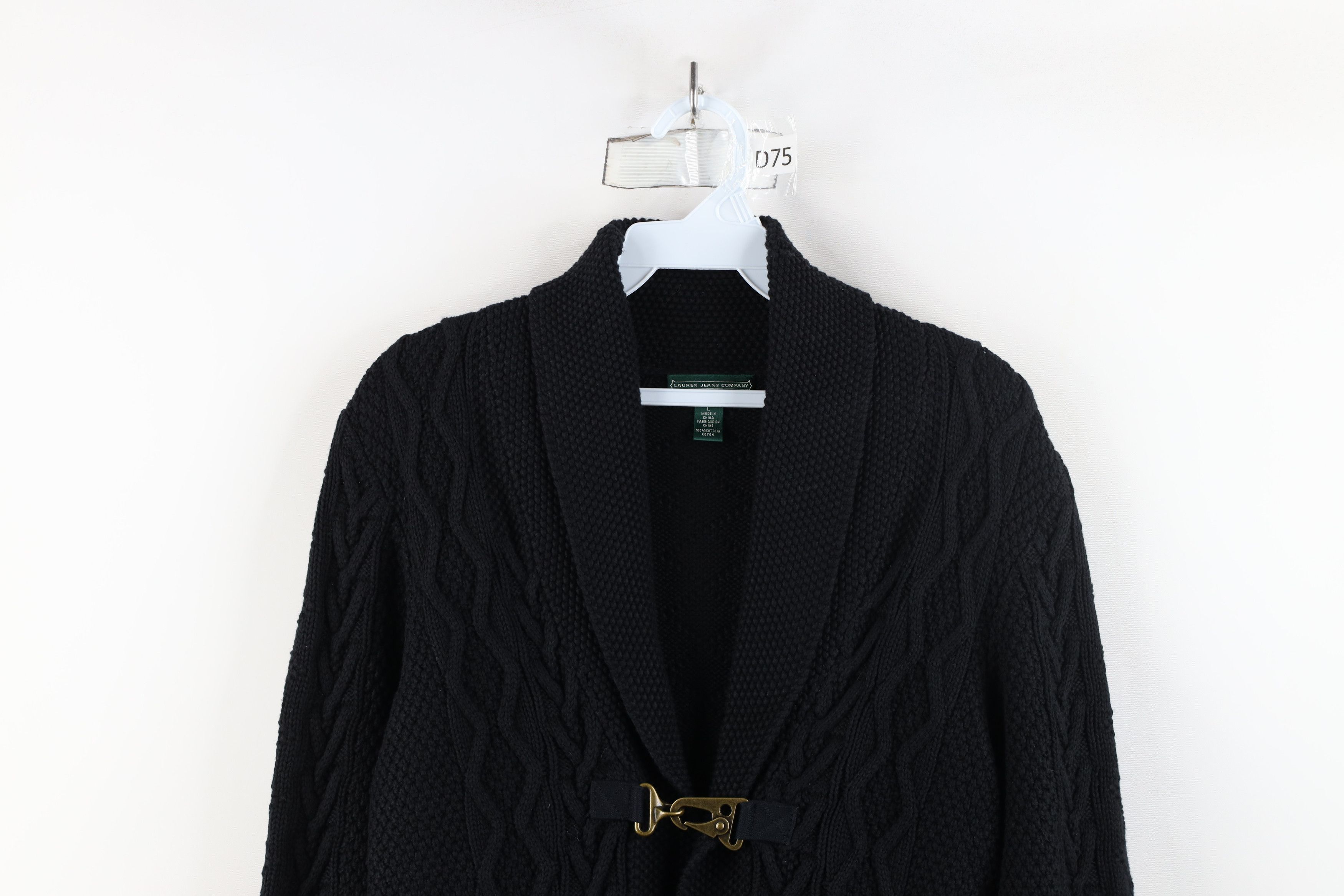 Ralph Lauren × Vintage Vintage 90s Ralph Lauren Cable Knit Cardigan Sweater Size L / US 10 / IT 46 - 2 Thumbnail