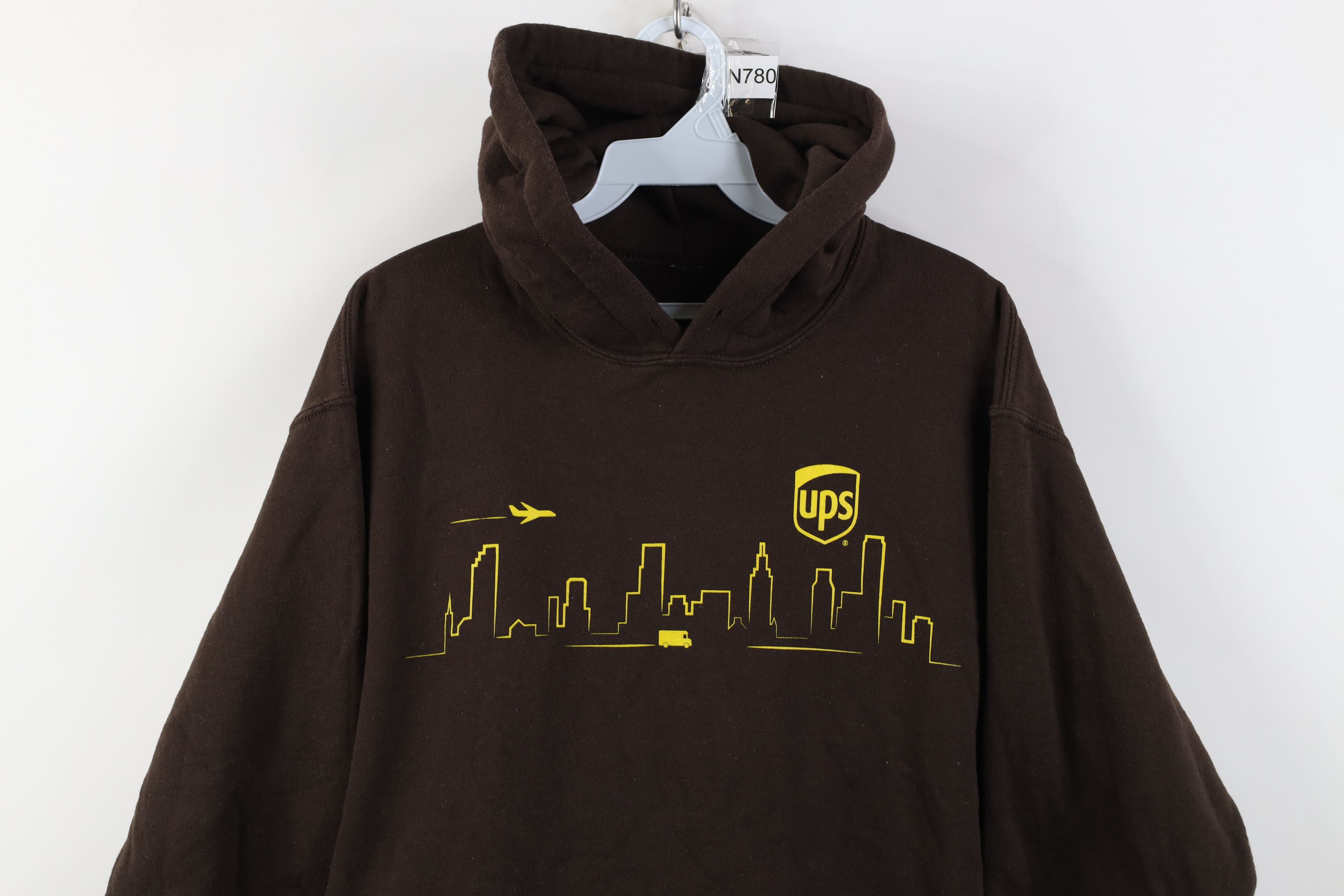 Vintage Vintage Y2K Spell Out UPS Shipping Hoodie Sweatshirt Brown Size US M / EU 48-50 / 2 - 2 Thumbnail