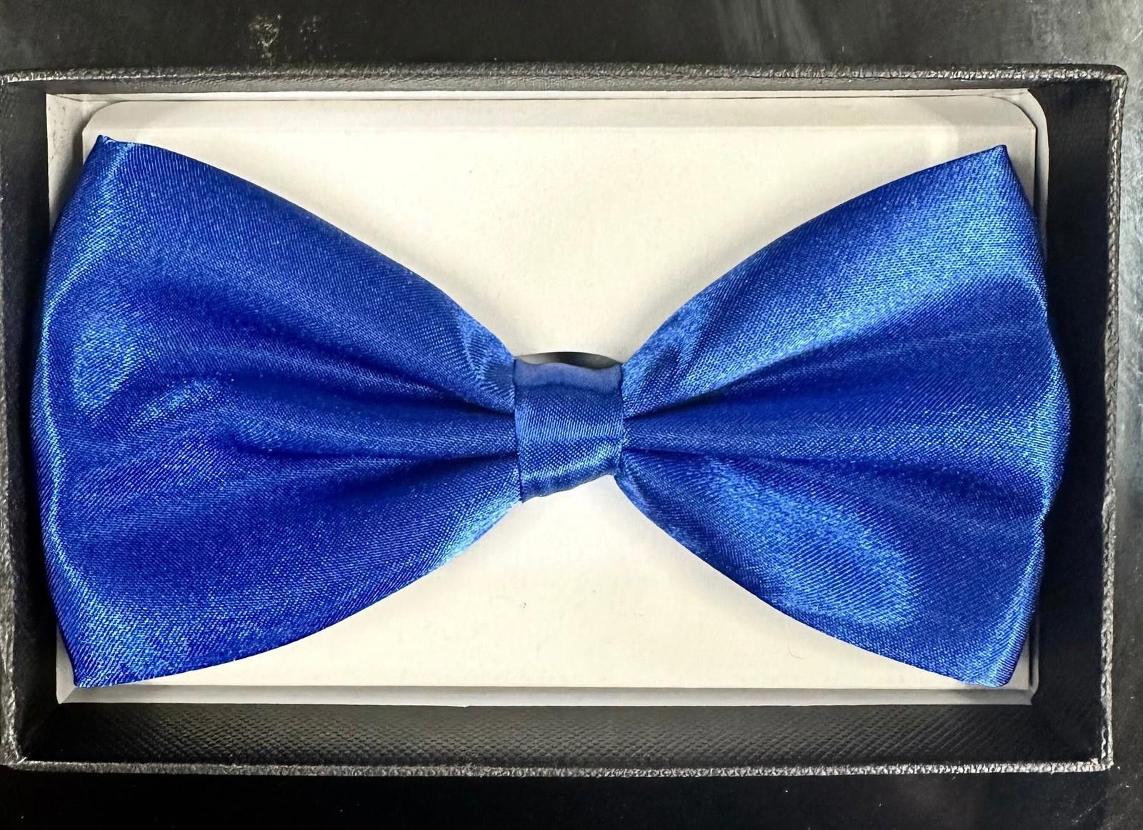 Designer Satin Bow Tie ROYAL BLUE Adult Unisex Size ONE SIZE - 1 Preview