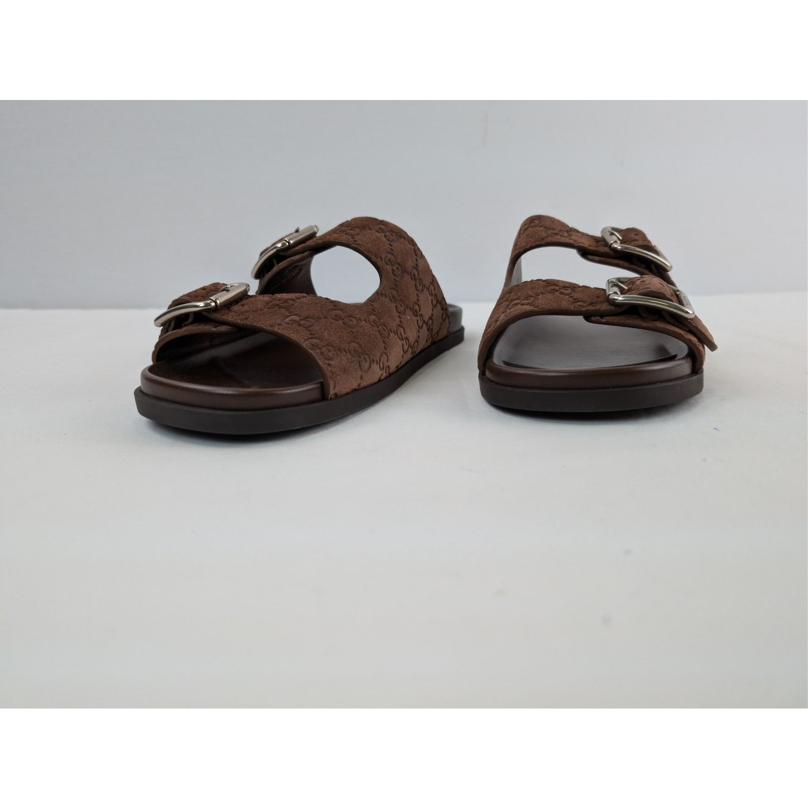 Gucci o1rshd1 Leather Slide Sandals in Brown Size US 11.5 / EU 44-45 - 7 Thumbnail
