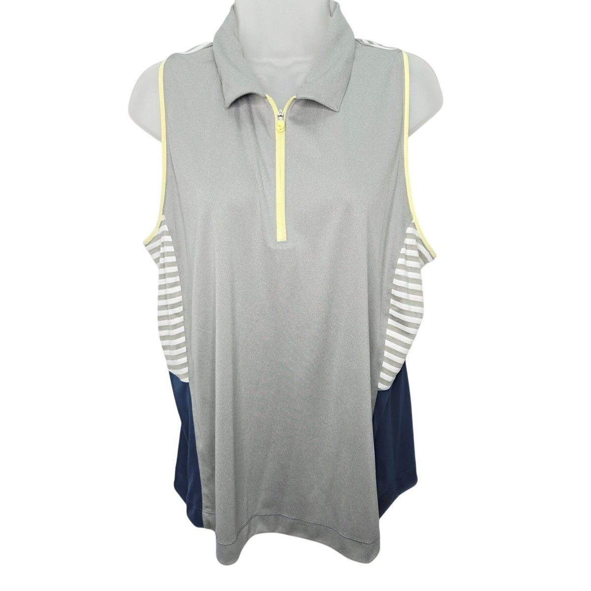 Other Slazenger Golf Sleeveless Gray Striped Top Size XL Size XL / US 12-14 / IT 48-50 - 1 Thumbnail