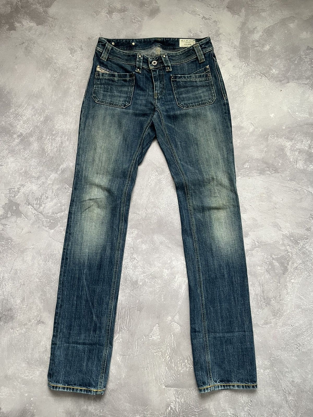 Diesel VINTAGE DIESEL KEATE Y2K STYLE WASHED BLUE ZIP POCKET JEANS Size 28" / US 6 / IT 42 - 3 Thumbnail