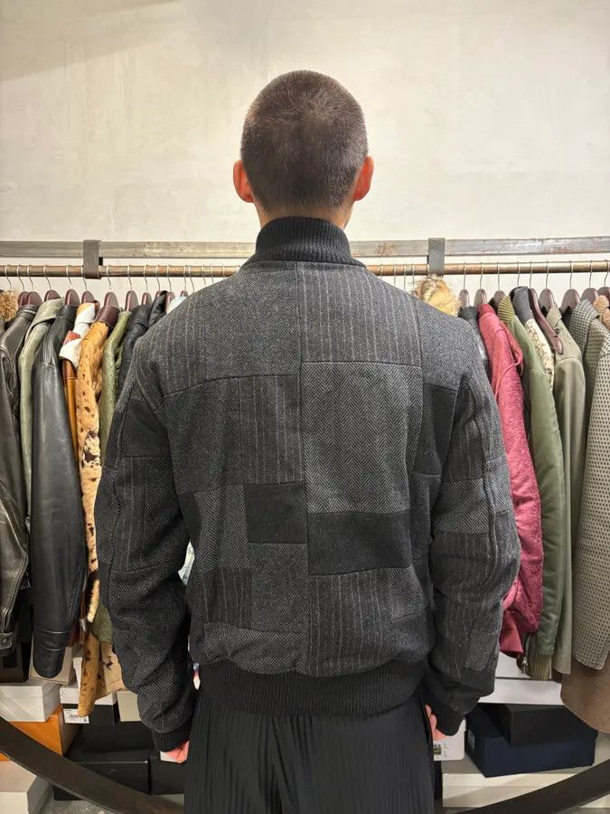 Dolce & Gabbana 2000s Dolce & Gabbana Grey Patchwork Bomber Jacket Size US M / EU 48-50 / 2 - 3 Thumbnail