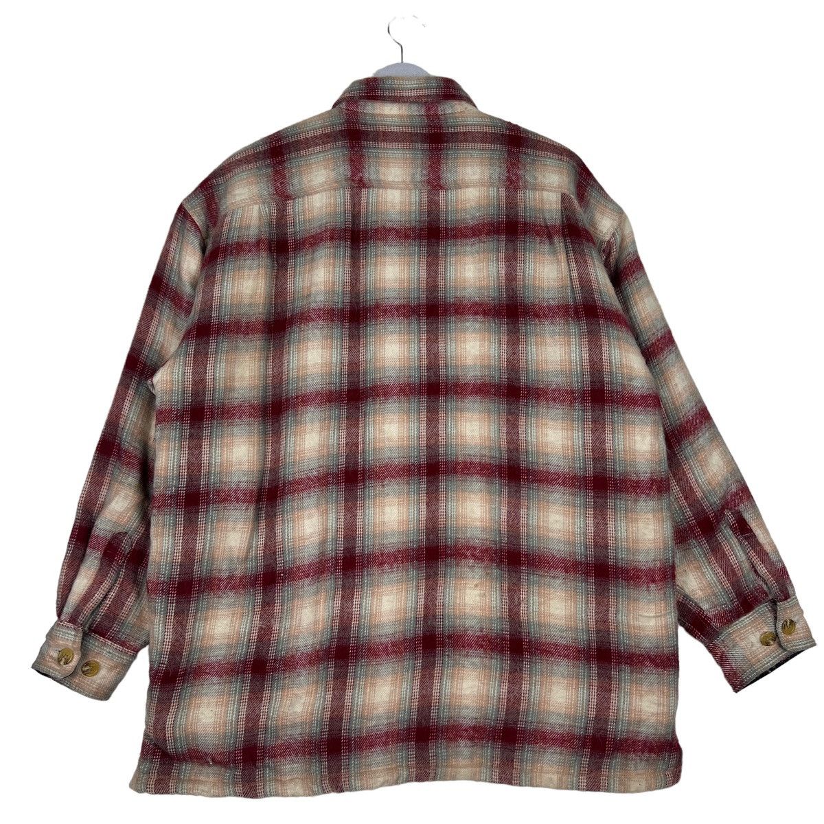 Japanese Brand 🔥 VINTAGE DODGEST PLAID CHECK FLANNEL SHEARLING CPO JACKET Size US L / EU 52-54 / 3 - 8 Thumbnail