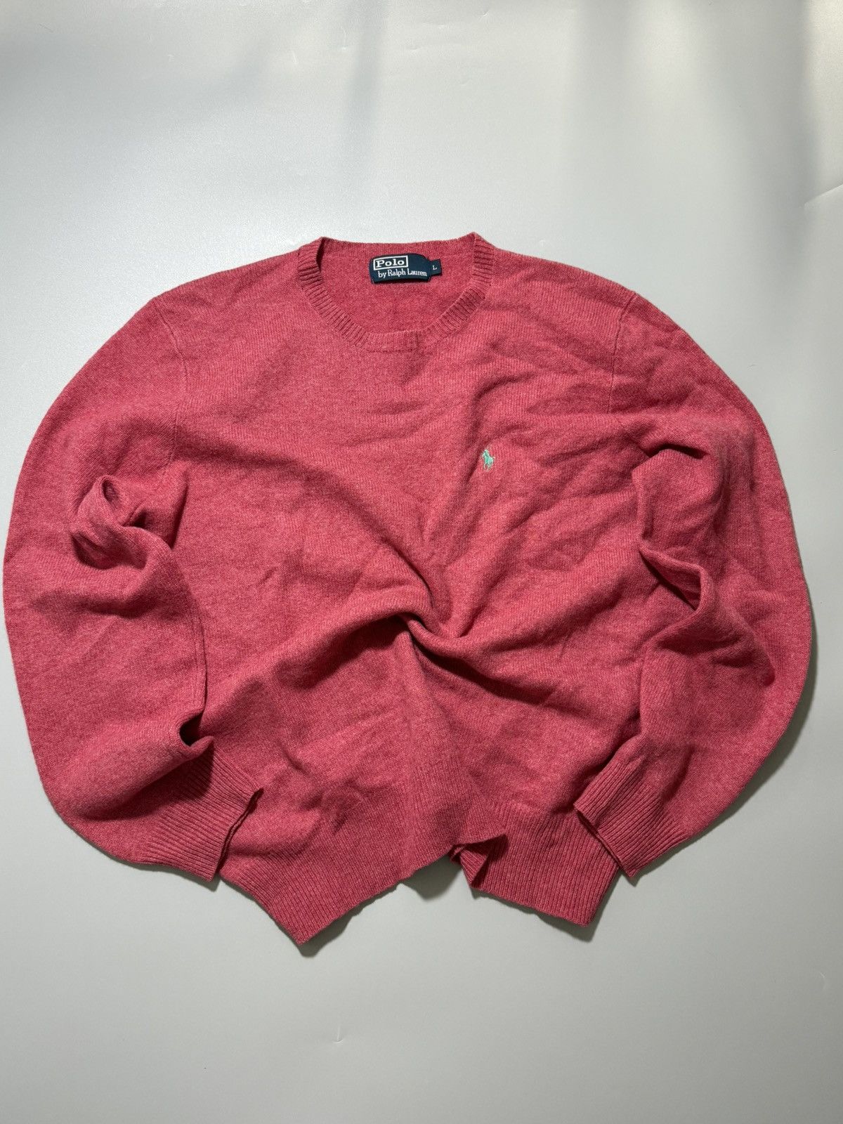 Polo Ralph Lauren Polo Raulph Lauren Pink Soft Sweater Size L / US 10 / IT 46 - 1 Thumbnail