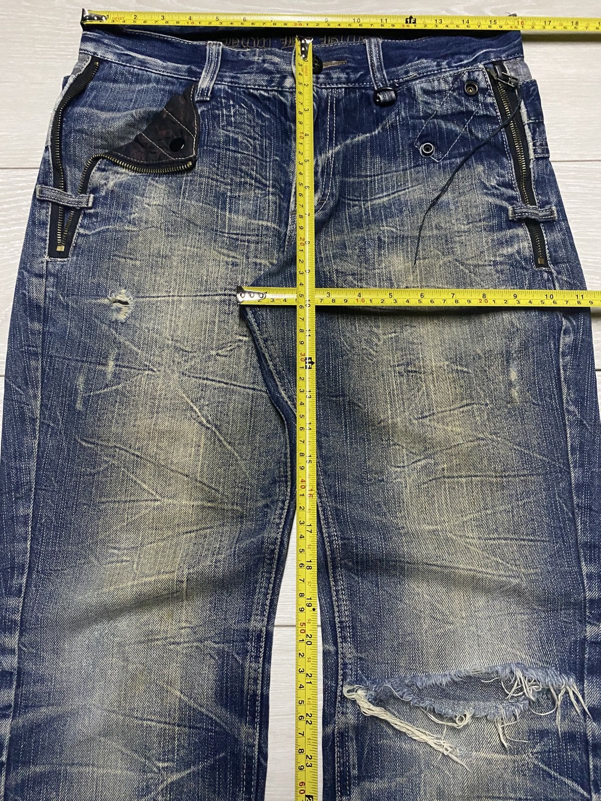 If Six Was Nine Blow By Blue Skull Button Denim Underground Japan Brand Rare Size US 32 / EU 48 - 18 Thumbnail