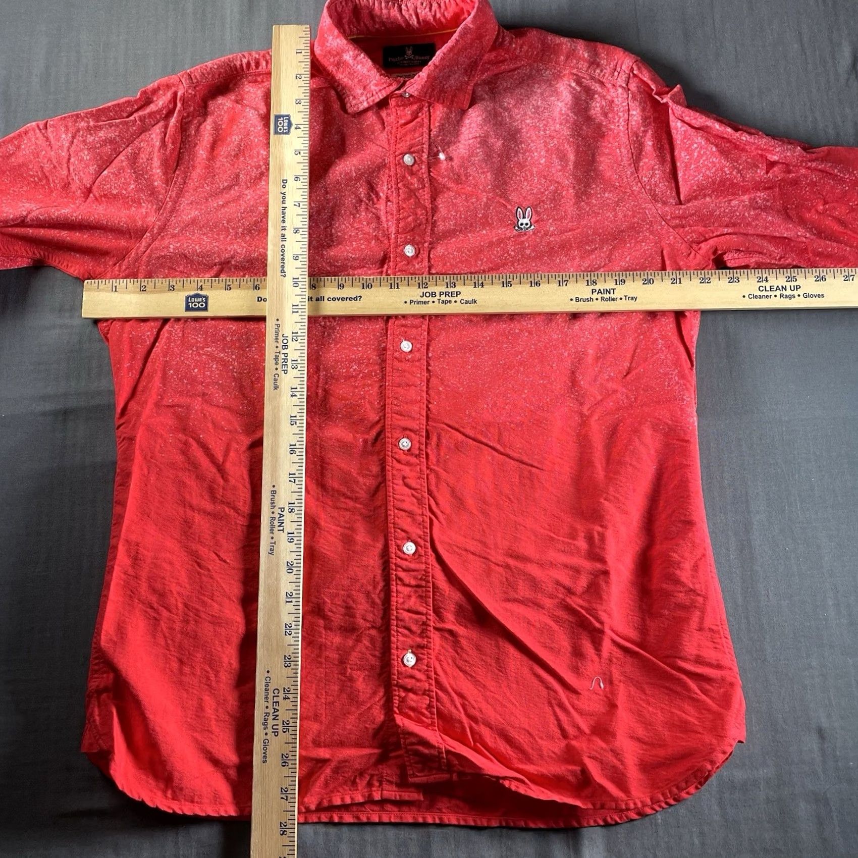 Psycho Bunny Psycho Bunny Shirt Men M Red Long Sleeve Button-Up Dots Ombre Gradient Size US M / EU 48-50 / 2 - 4 Thumbnail