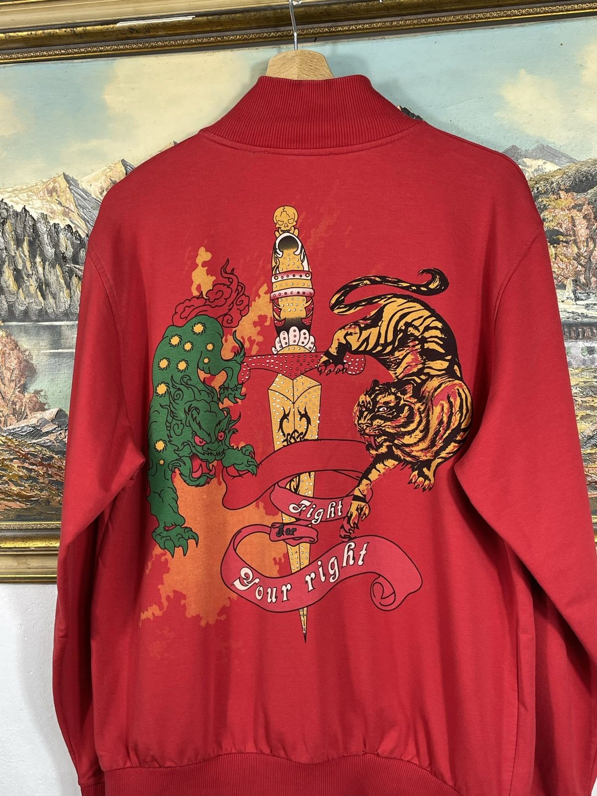 Christian Audigier × Ed Hardy × Vintage Ed Hardy Retro 00s Hoodie With Crystals Affliction Grunge Size XL / US 12-14 / IT 48-50 - 10 Thumbnail