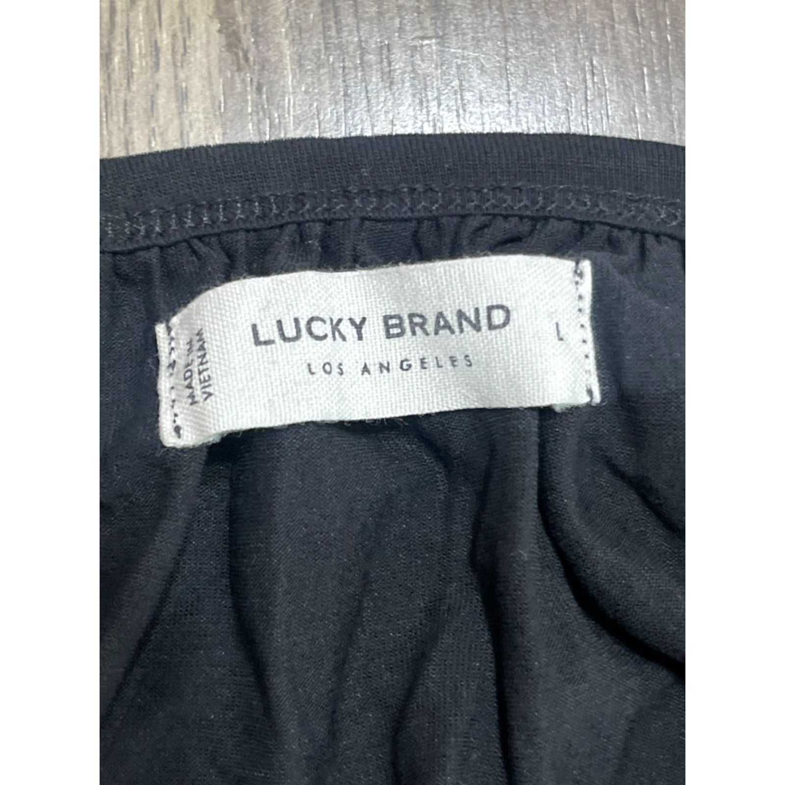 Lucky Brand Lucky Brand Shirt Women's Large Black V-Neck 3/4 Sleeve T-Shirt Casual Womens Size L / US 10 / IT 46 - 5 Thumbnail