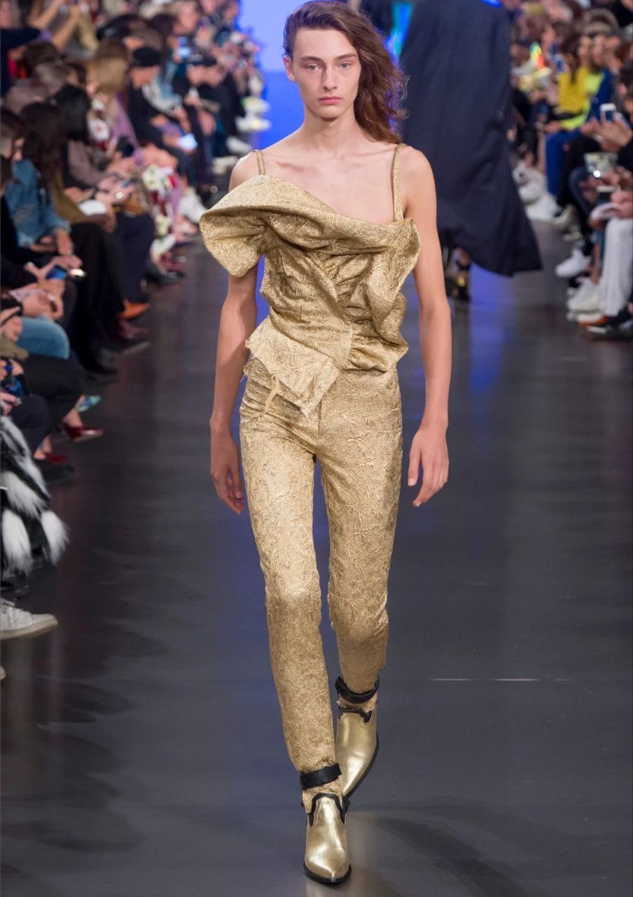 Maison Margiela 2019 Maison Margiela Cotton Silk Brocade Jeans Runway Size 24" / US 00 / IT 34 - 8 Thumbnail