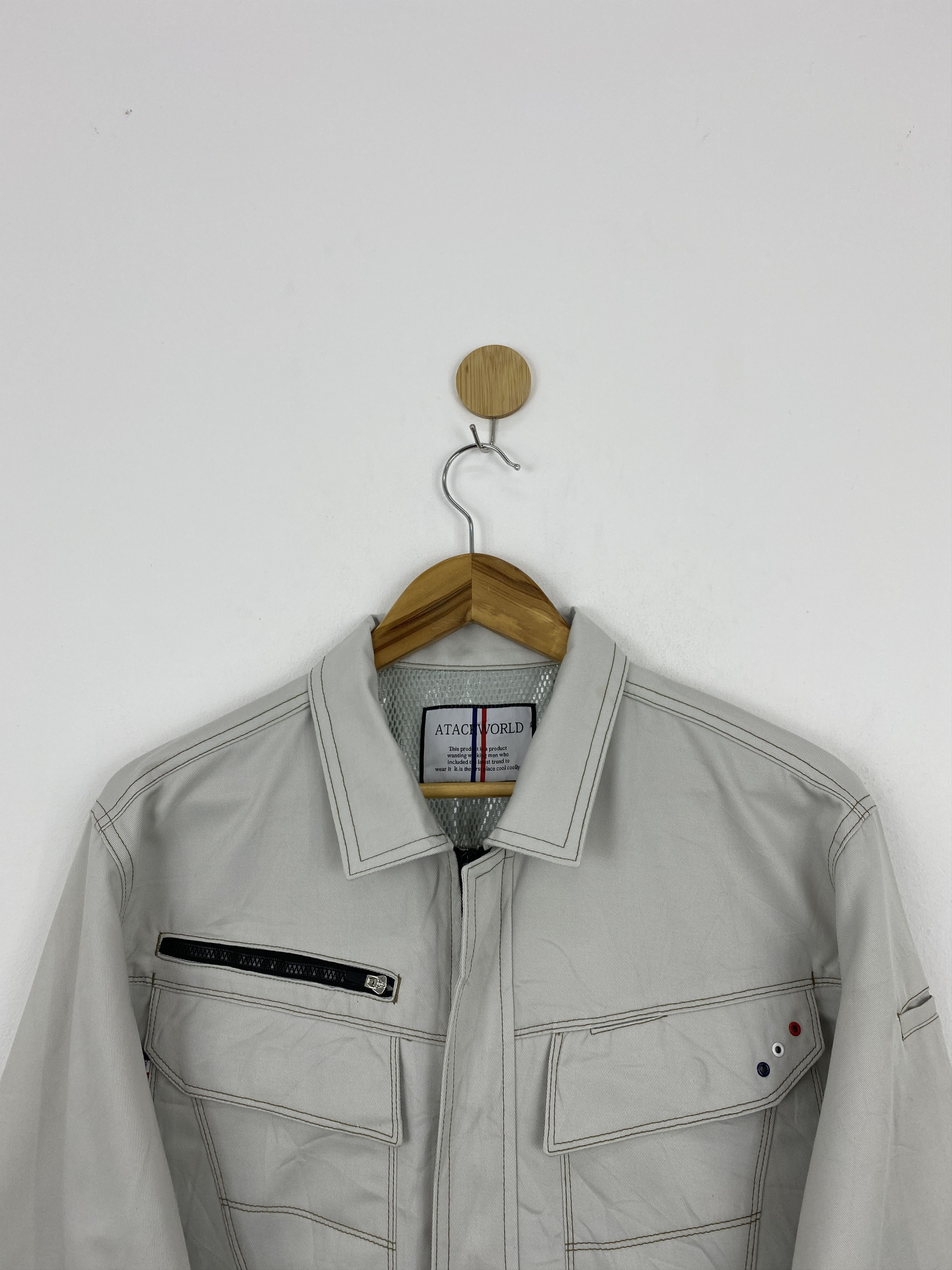 Japanese Brand Vintage Attack World Tactical Denim Workwear Jacket J1786 Size US L / EU 52-54 / 3 - 2 Thumbnail