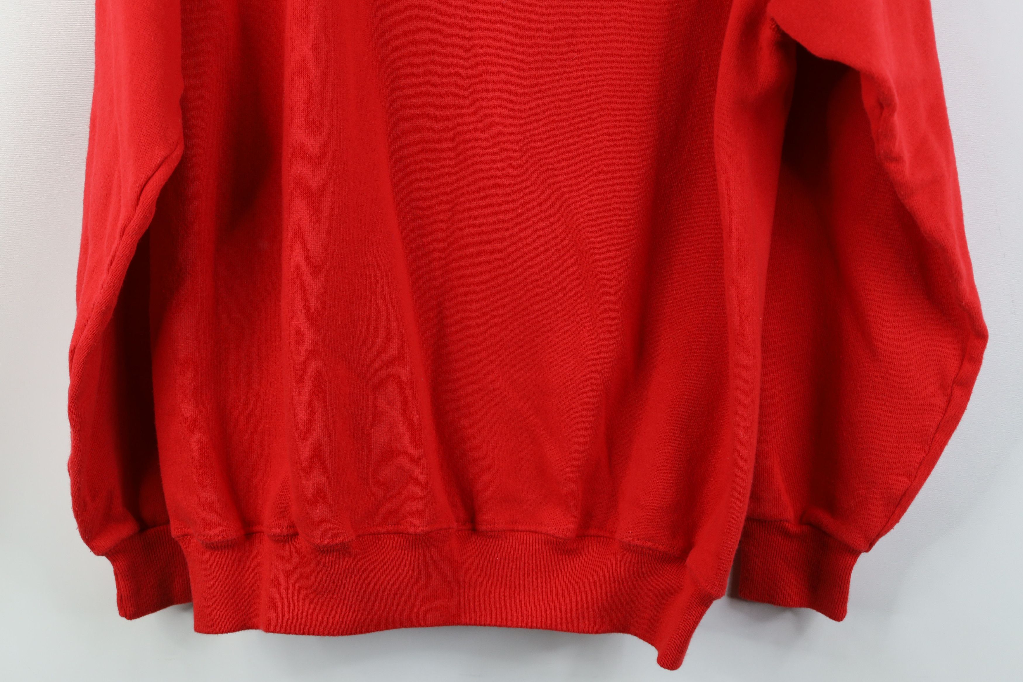 Hanes Vintage 80s Hanes Faded Blank Crewneck Sweatshirt Red USA Size US L / EU 52-54 / 3 - 9 Thumbnail