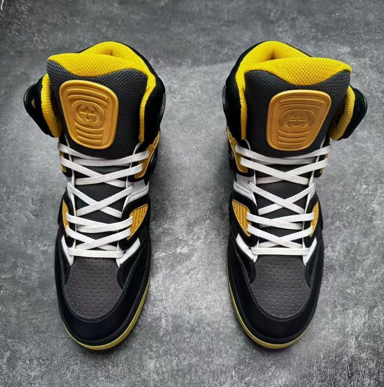 Gucci GUCCI Basket Series Black Yellow High Top Sneakers-2506 Size US 8.5 / EU 41-42 - 2 Thumbnail
