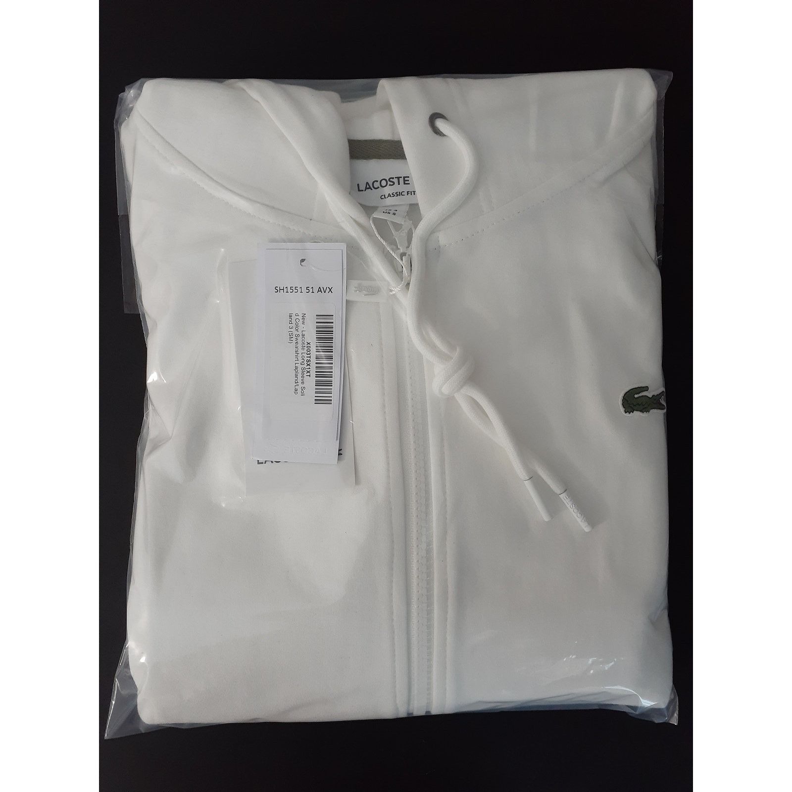 Lacoste Lacoste Long Sleeve Solid Color Sweatshirt Lapland White S Size US S / EU 44-46 / 1 - 2 Thumbnail