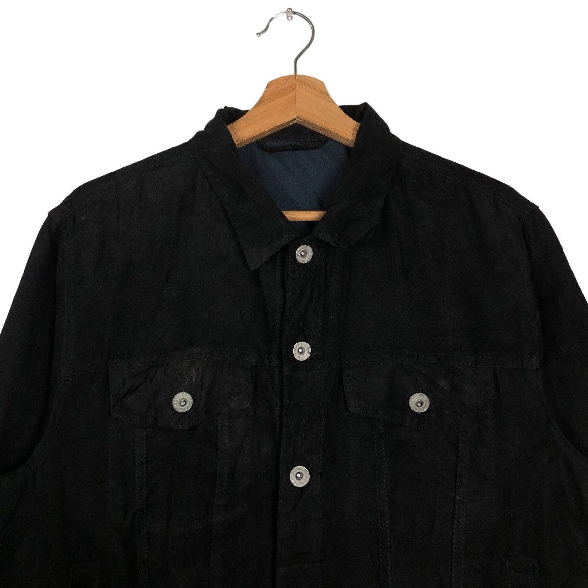Issey Miyake 🔥90’s Vintage Leather Jacket Chore Work GU Japan Made Size US L / EU 52-54 / 3 - 3 Thumbnail