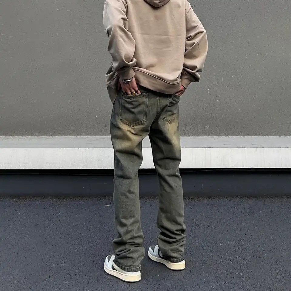 Denime × Vintage Slim Jeans Men Street Vintage Washed-out Skinny Size US 29 - 4 Thumbnail