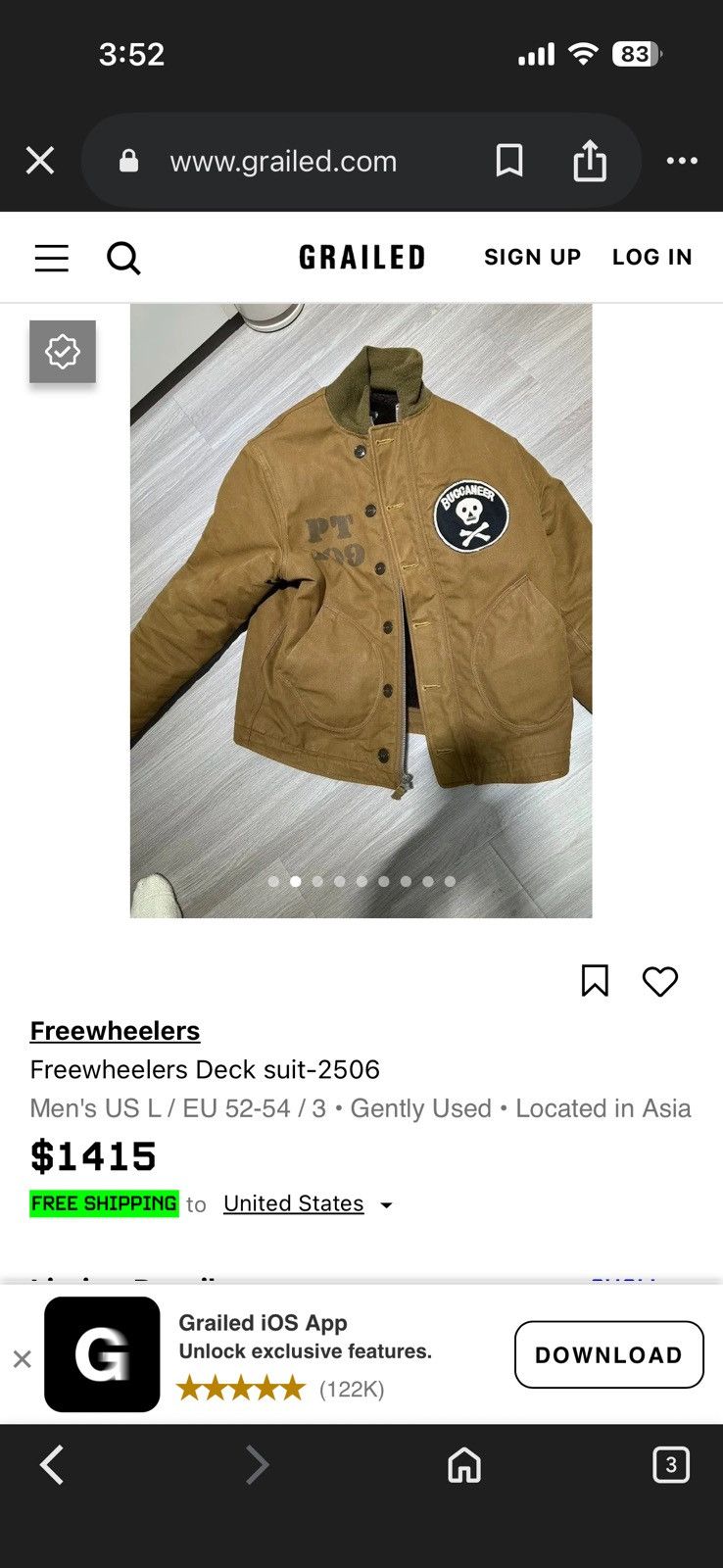 Other VERY RARE FREEWHEELERS DECK JACKET VINTAGE 1940s USN BUCANER Size US S / EU 44-46 / 1 - 13 Thumbnail