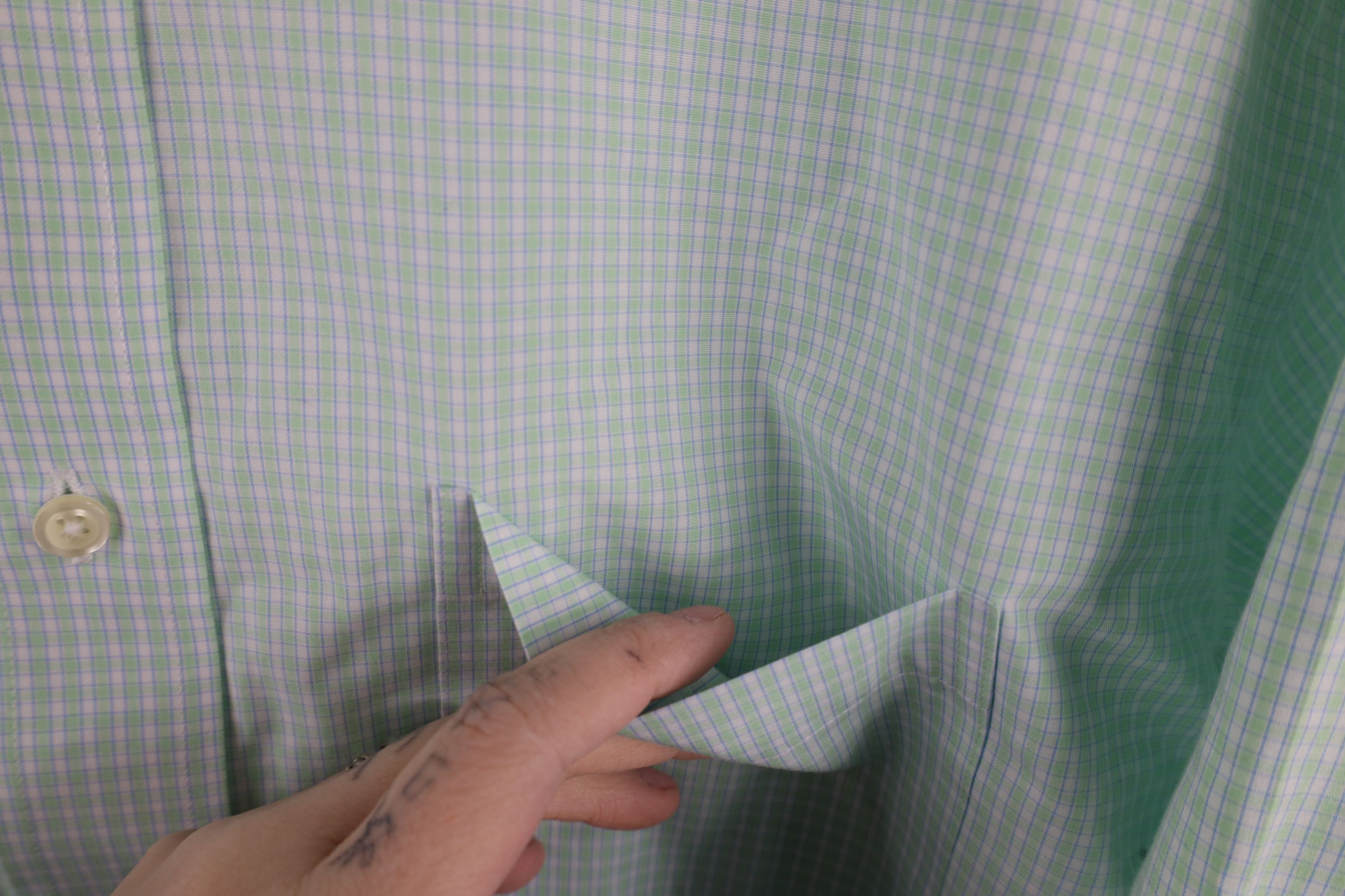 Brooks Brothers × Vintage Vintage 90s Brooks Brothers Regent Button Shirt Plaid Green Size US M / EU 48-50 / 2 - 5 Thumbnail
