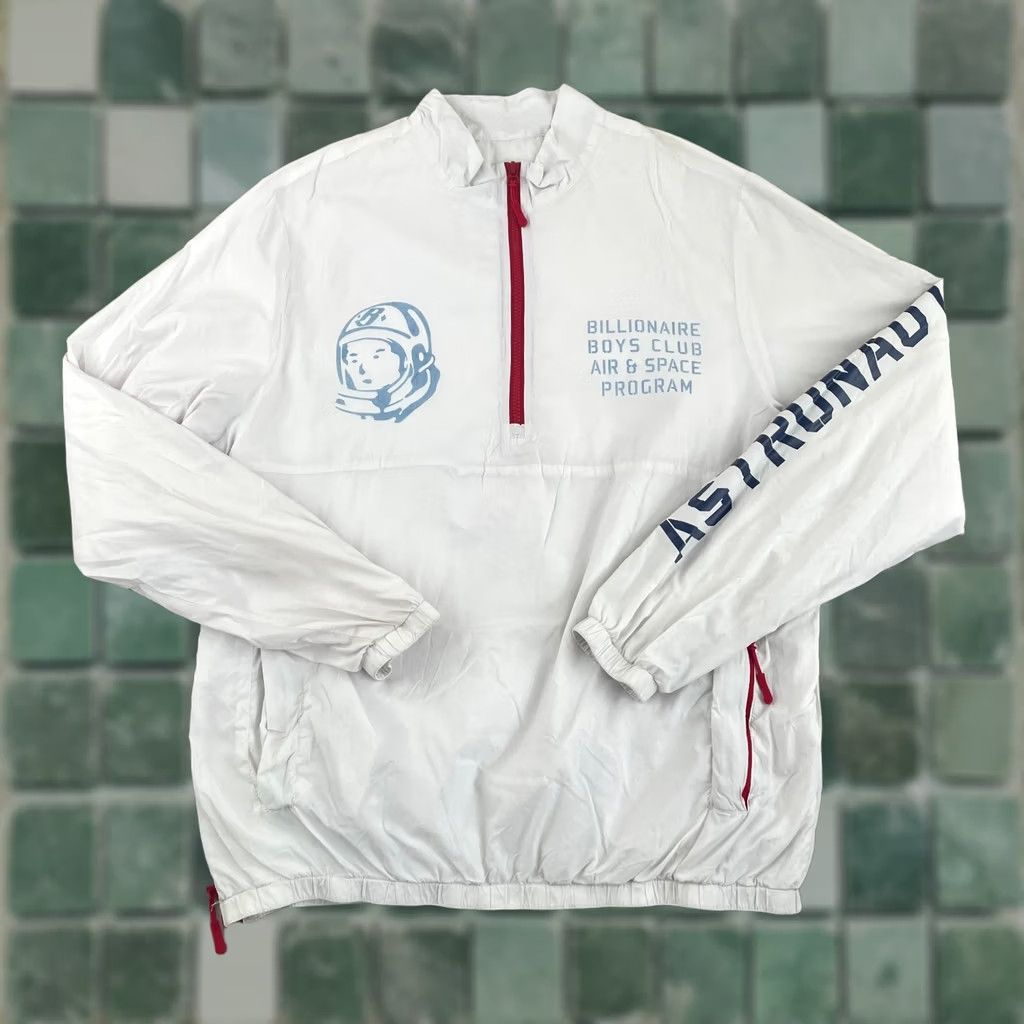 Billionaire Boys Club Billionaire Boys Club Jacket Men Blast L White Pullover Zip Pockets Windbreaker 1/2 Zip All Seasons Athletic Mens Size US L / EU 52-54 / 3 - 1 Thumbnail