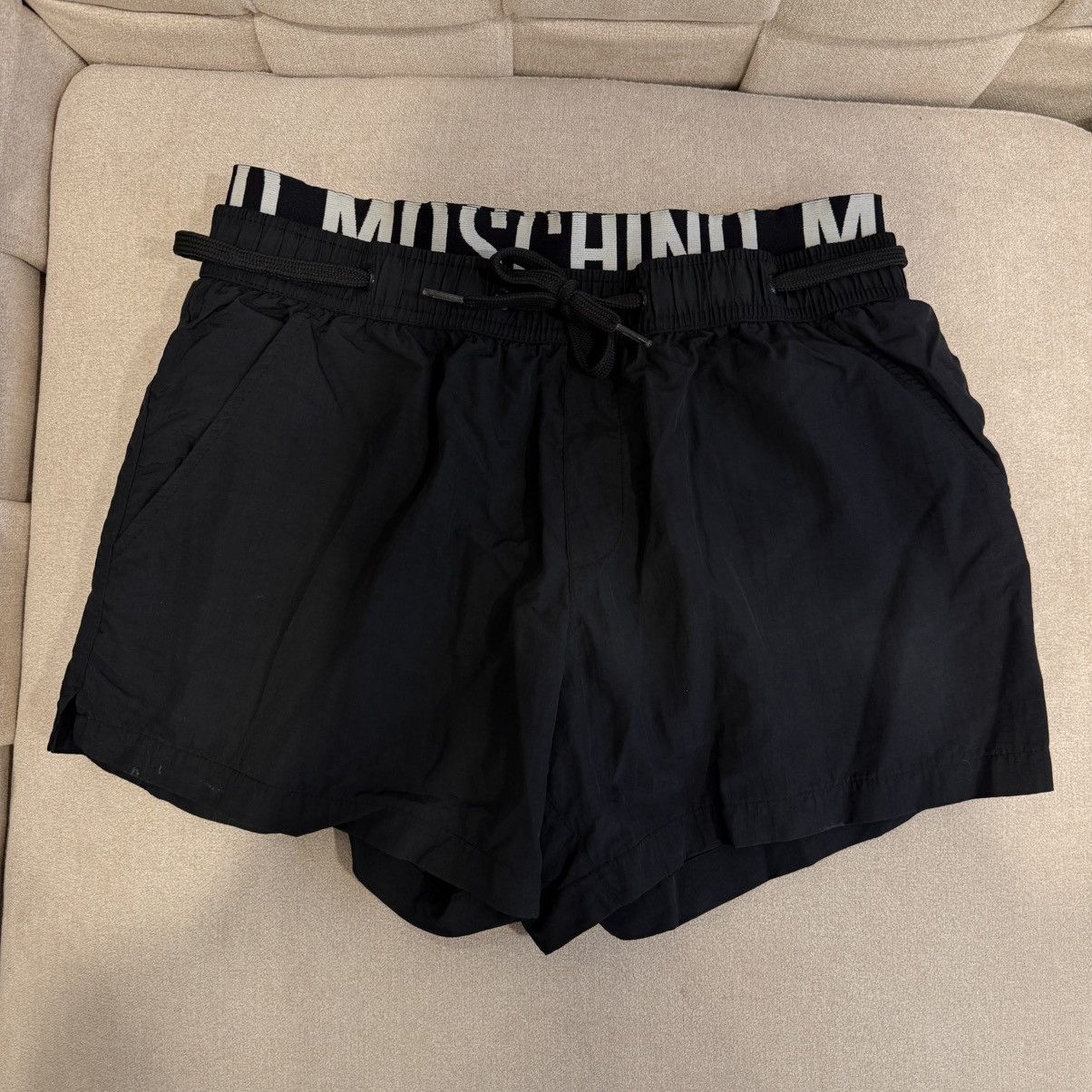 Moschino MOSCHINO Men’s Logo Band Waist Swim Shorts Black Size Small Size US 30 / EU 46 - 2 Thumbnail