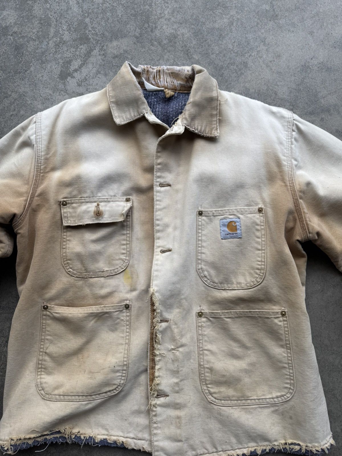Carhartt × Vintage Vintage Carhartt Blanket Lined Chore Jacket Size US XL / EU 56 / 4 - 1 Thumbnail
