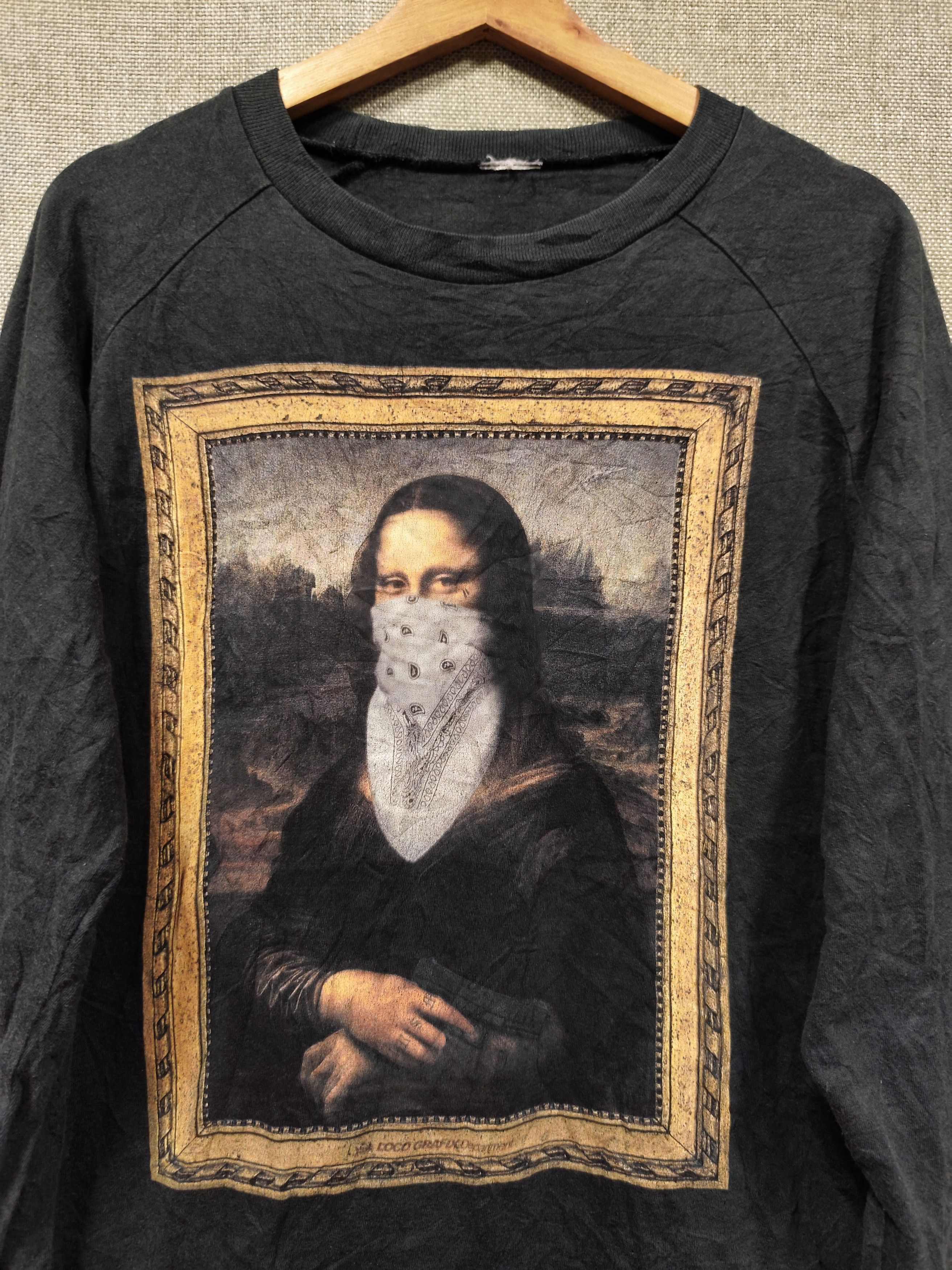 Other Vintage t shirt long sleeve mona lisa parody Size US M / EU 48-50 / 2 - 3 Thumbnail