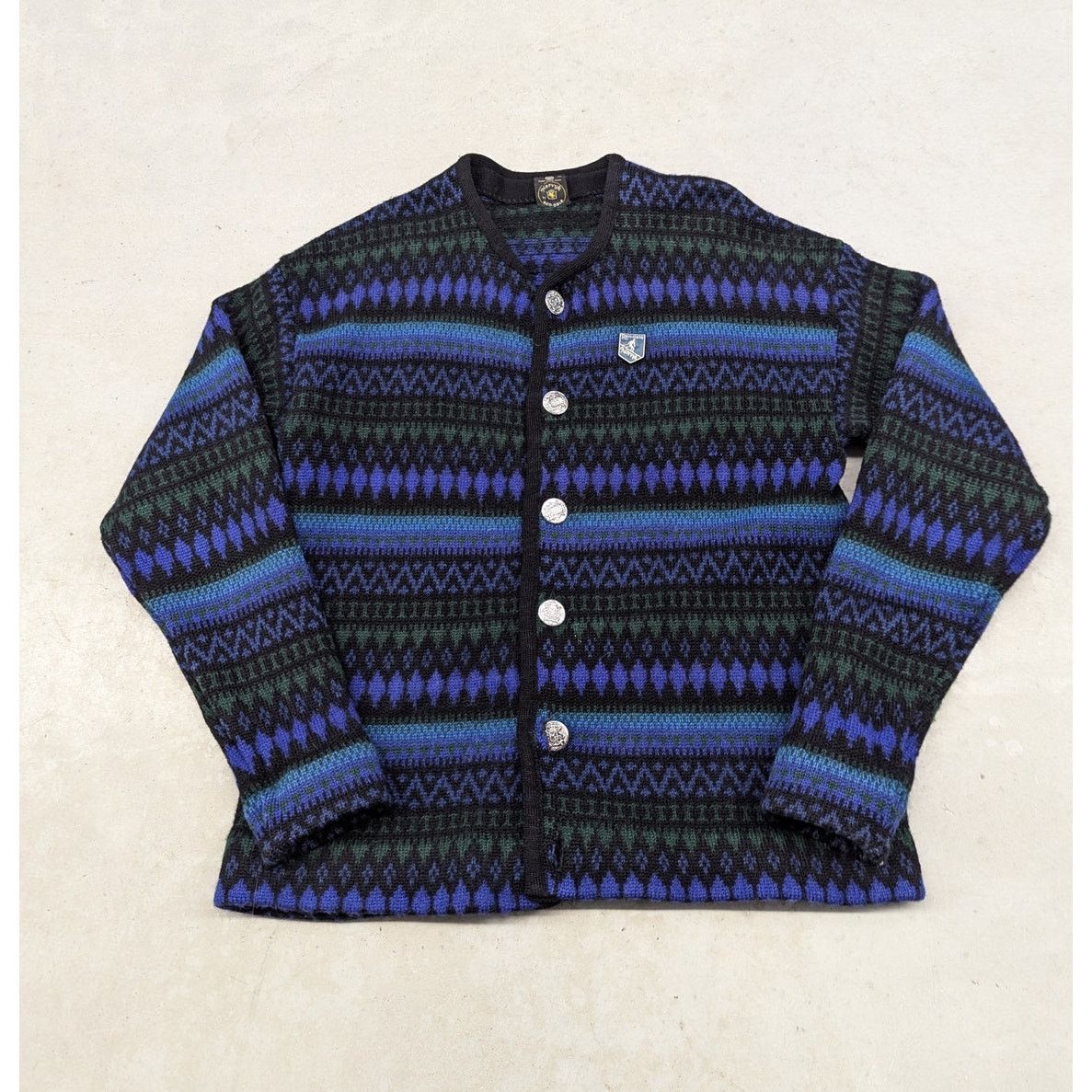 Vintage Vintage 1970s Norvyk By Renoir Virgin Wool Ski Sweater Size L / US 10 / IT 46 - 1 Thumbnail