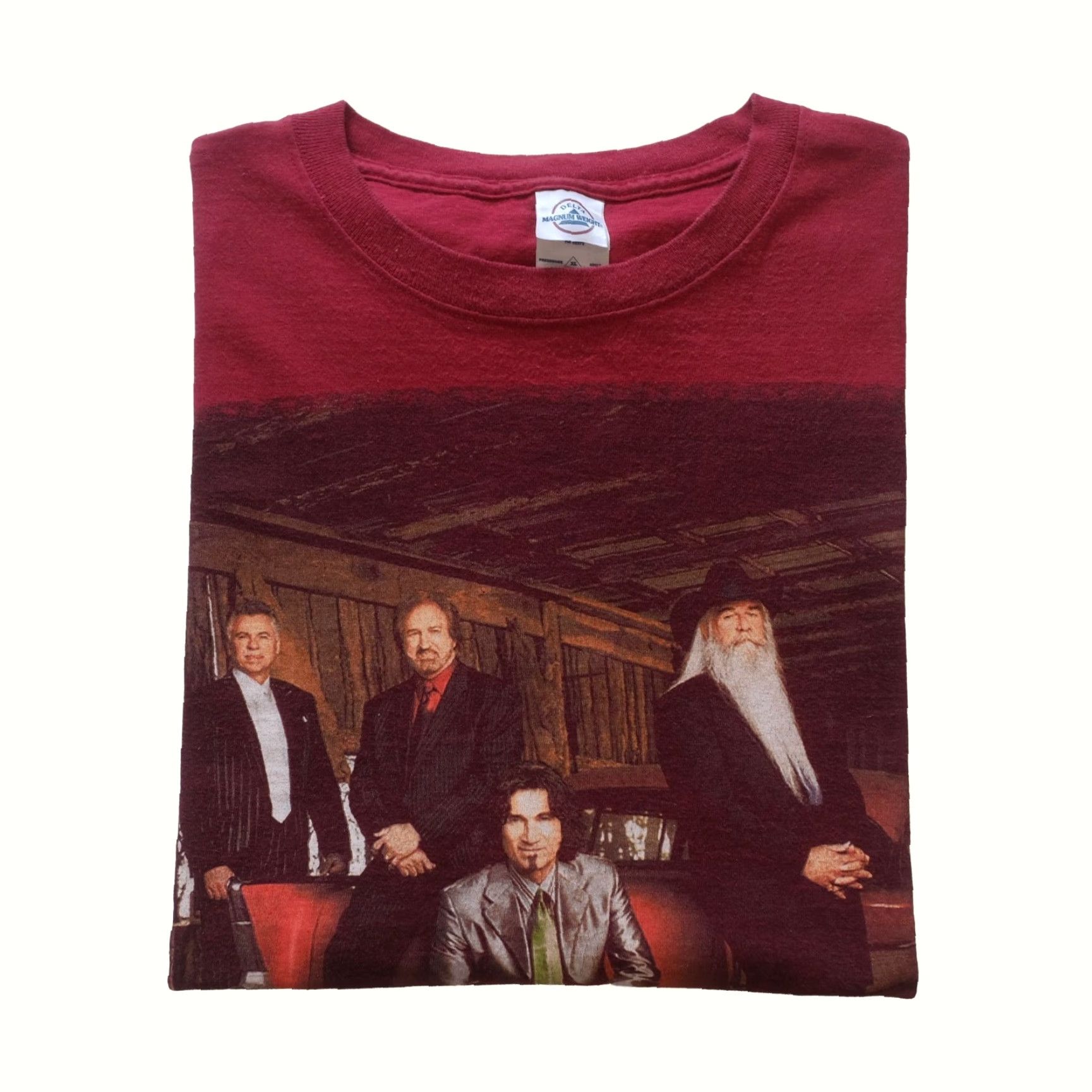 Delta VINTAGE Oak Ridge Boys Delta Pro Weight T-Shirt Red XL Men’s Y2K 2004 The Journey Tour Country Music Logo Shirt Size US XL / EU 56 / 4 - 2 Thumbnail