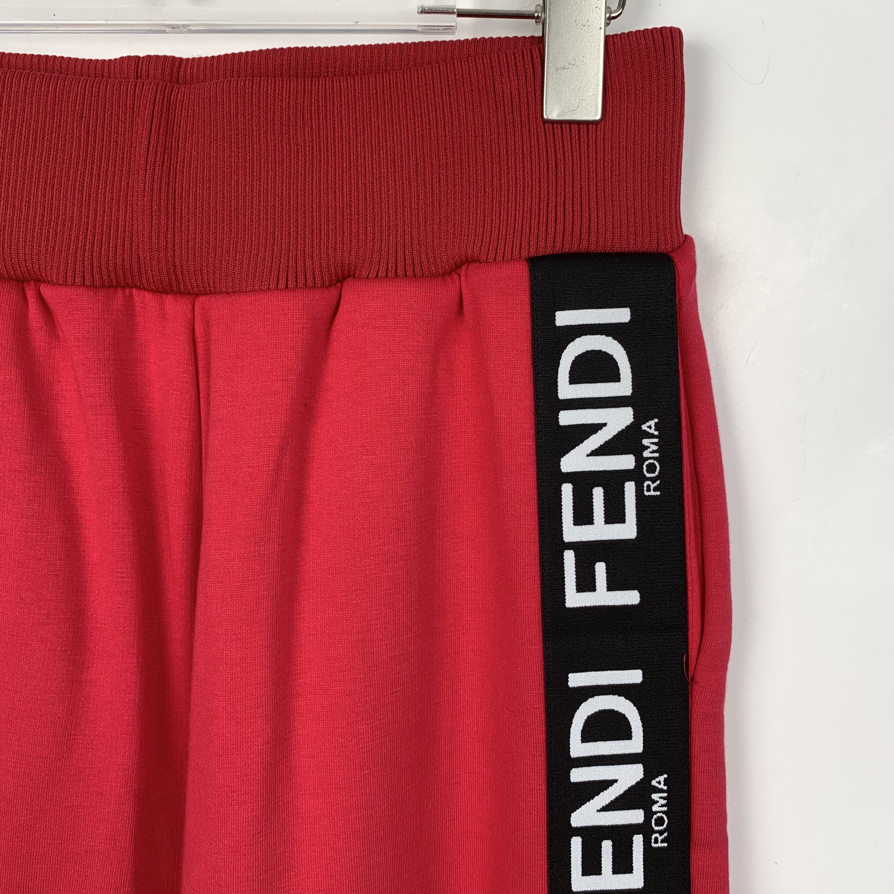 Fendi Fendi Red Side-Logo Cotton Jogger Pants (Size 42) Size 28" / US 6 / IT 42 - 7 Thumbnail