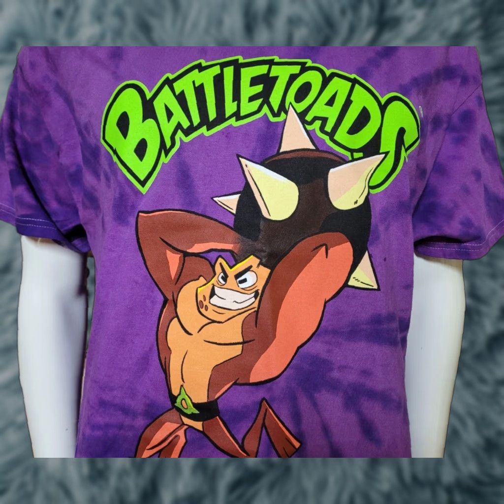 Etro VINTAGE Popcult Battletoads T Shirt XL Purple 90s Video Game NES NEW NWT Tie Dye Graphic Tee Mens Size US XL / EU 56 / 4 - 1 Thumbnail