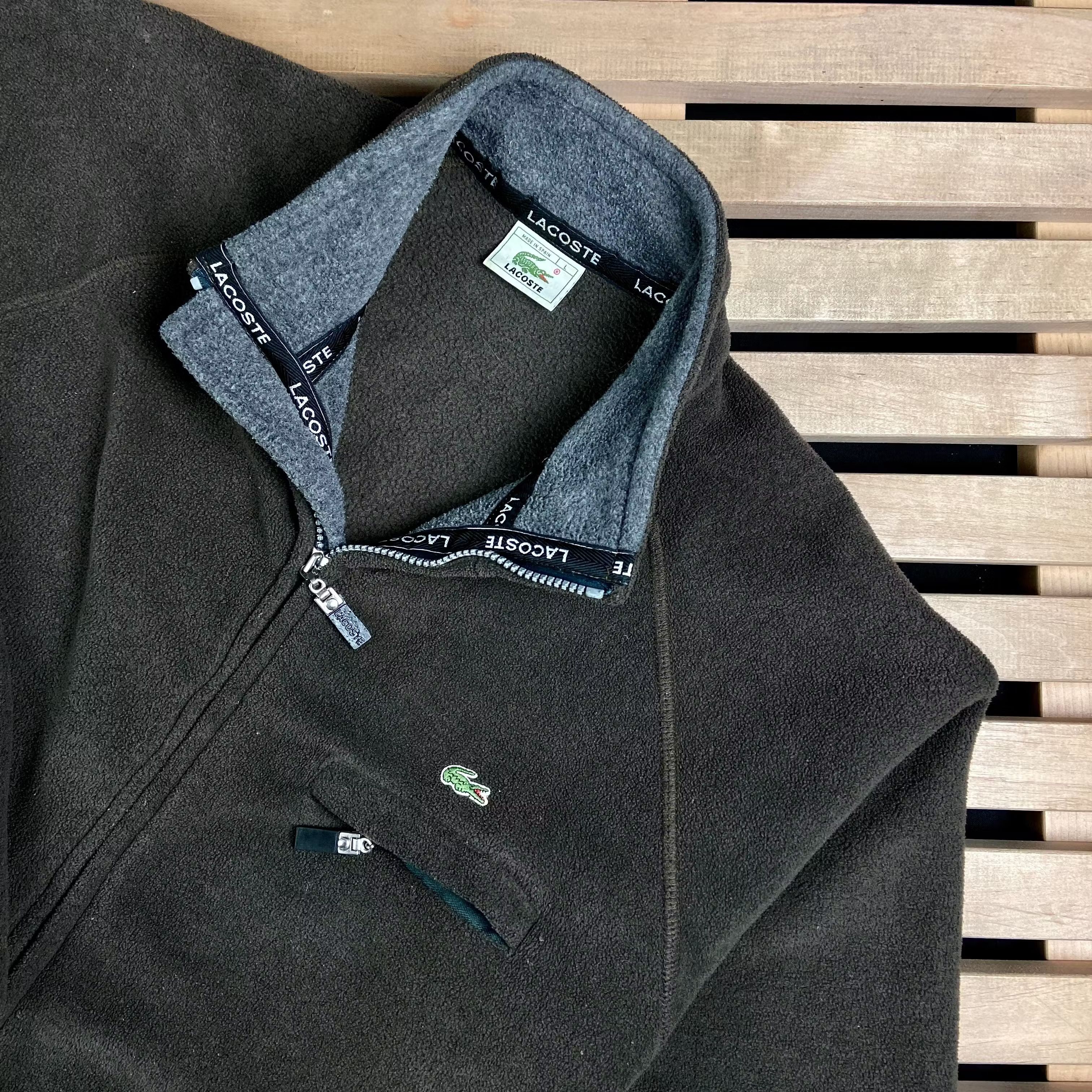 Lacoste × Vintage Mens Fleece Bomber Lacoste Vintage Size L Size US L / EU 52-54 / 3 - 2 Thumbnail