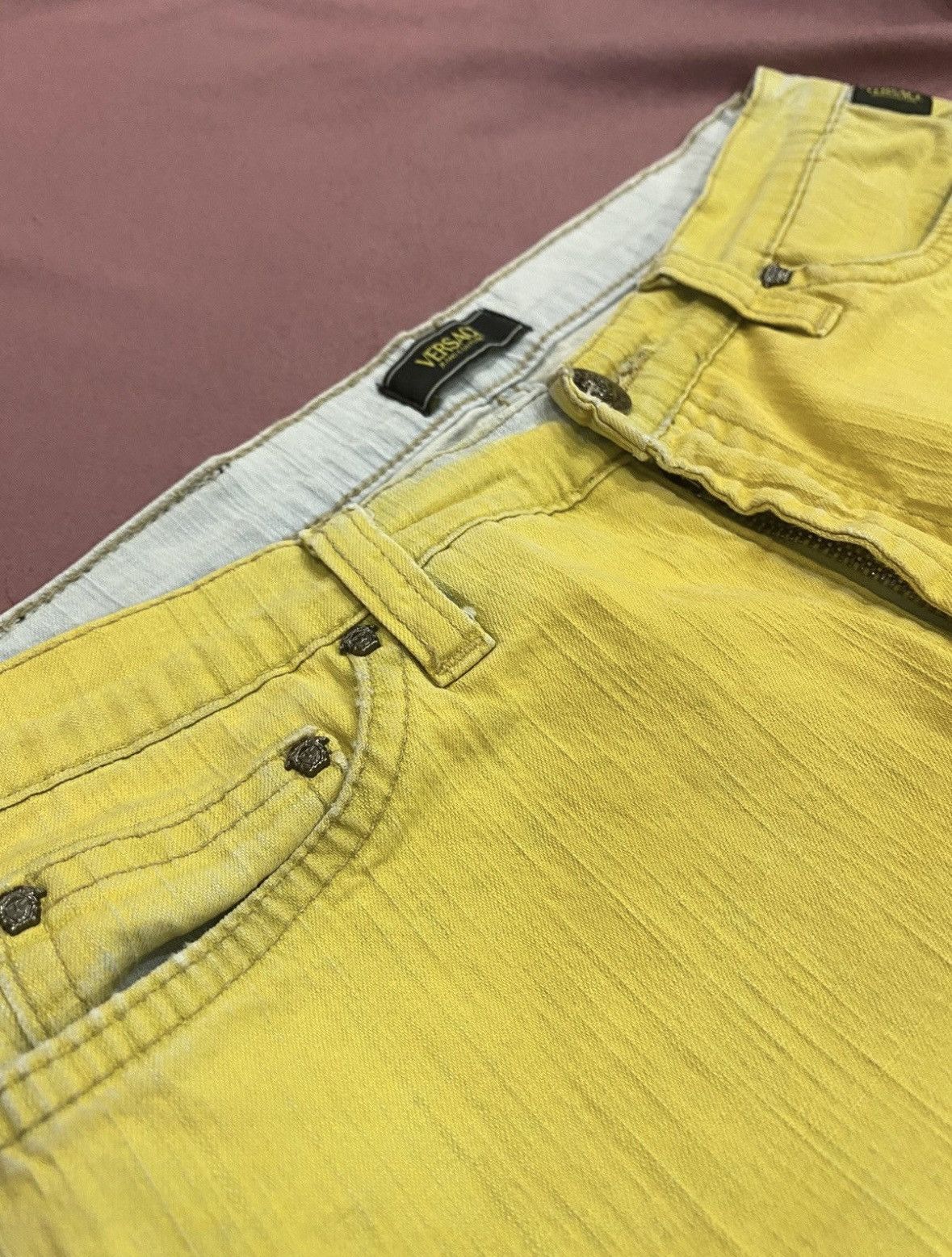Versace Jeans Couture × Vintage Vintage Painted Archival Textured Denim Pants Jeans Size US 27 - 6 Thumbnail