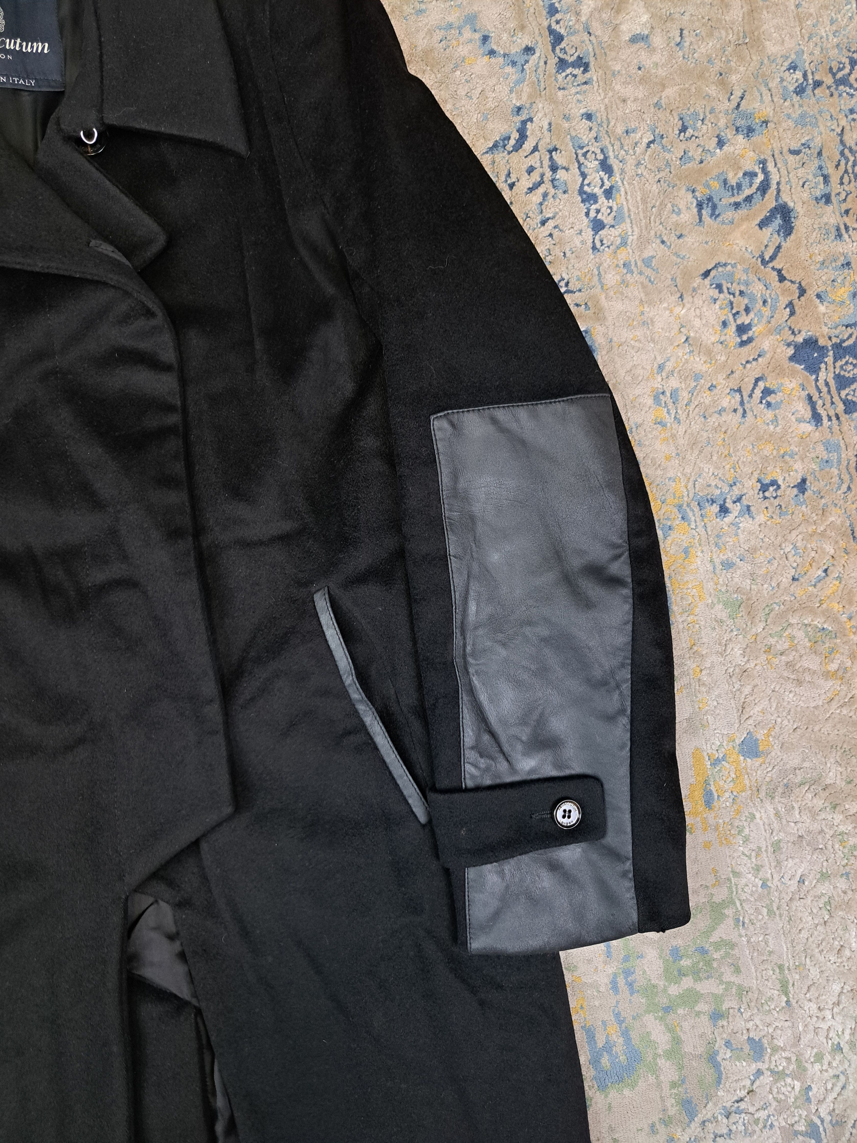 Aquascutum Very Rare Avant Garde Aquascutum Leather Details Wool Coat Size S / US 4 / IT 40 - 4 Thumbnail