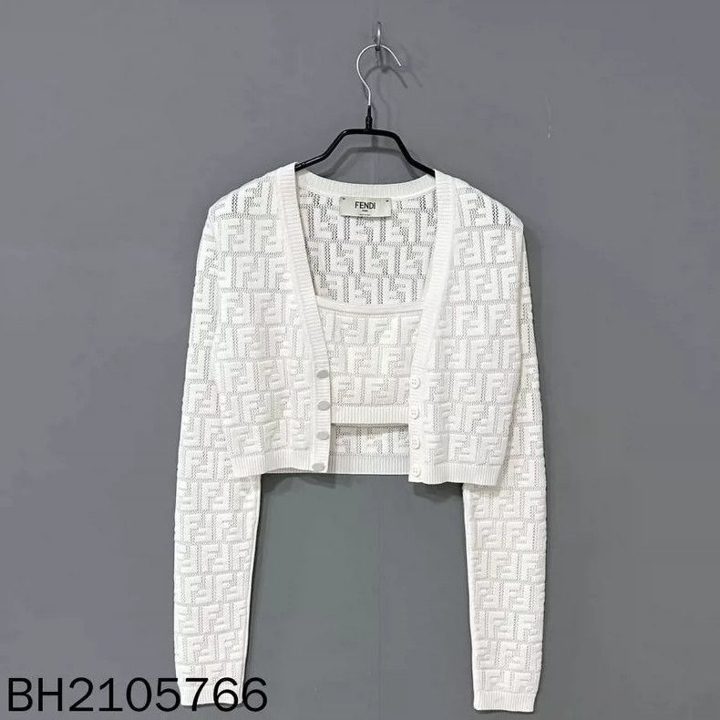 Fendi Fendi Monogram Cardigan Skirt Vest Set-yf Size US M / EU 48-50 / 2 - 1 Thumbnail