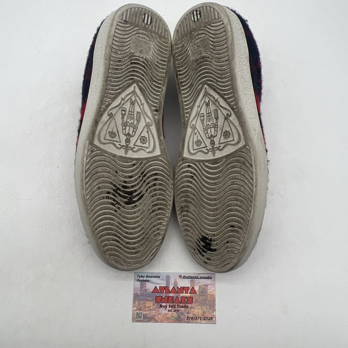 Gucci GUCCI GG TERRY CLOTH MONOGRAM VELVET SNEAKERS Size US 7 / EU 40 - 7 Thumbnail