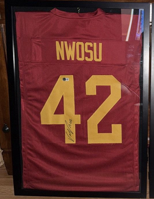 Nike Signed Uchenna nwosu USC jersey Size US L / EU 52-54 / 3 - 1 Thumbnail