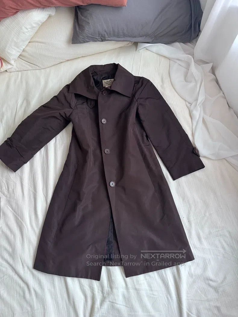 Hermes Hermes Lady Mid-length Trench Coat, 100% Silk Fabric, Line Size S / US 4 / IT 40 - 1 Thumbnail