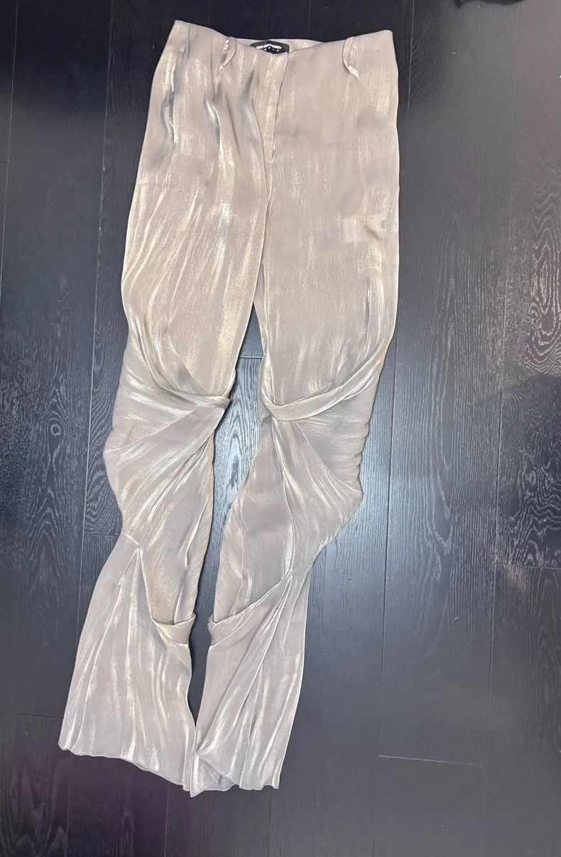 Kiko Kostadinov Kiko Kostadinov Size MNew Silver Champagne Gold Pleated Irr Size US 28 / EU 44 - 4 Thumbnail