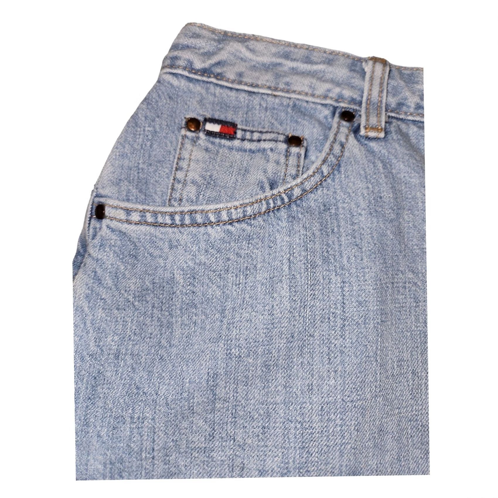 Tommy Hilfiger VINTAGE Tommy Hilfiger Denim Skirt 16 Y2K 90's Classic Slit Women's Size 38" / US 16 / IT 52 - 7 Thumbnail