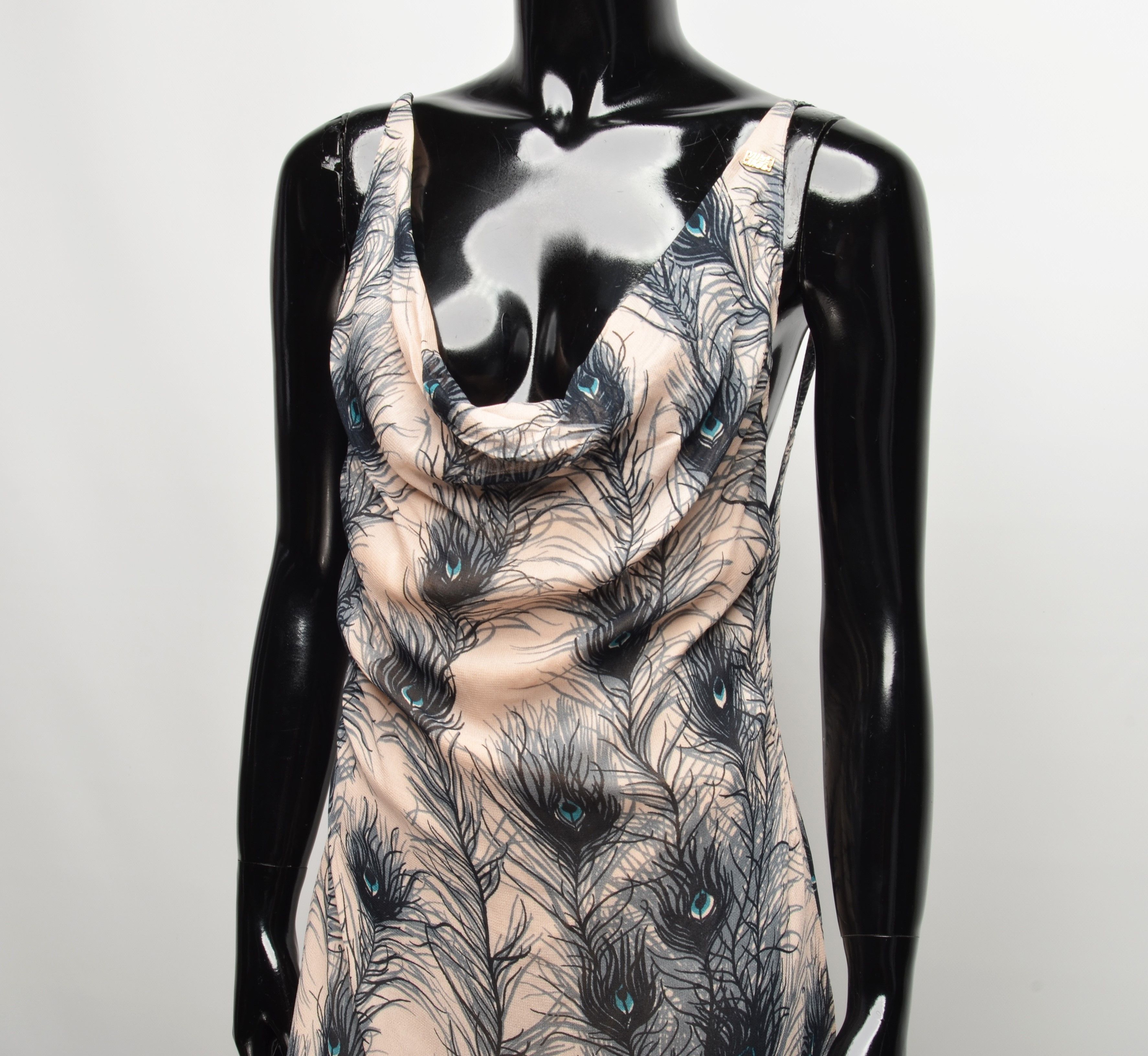 Miss Sixty Miss Sixty Vintage Y2K Feather Print Open Back Mini Dress Size S / US 4 / IT 40 - 2 Thumbnail