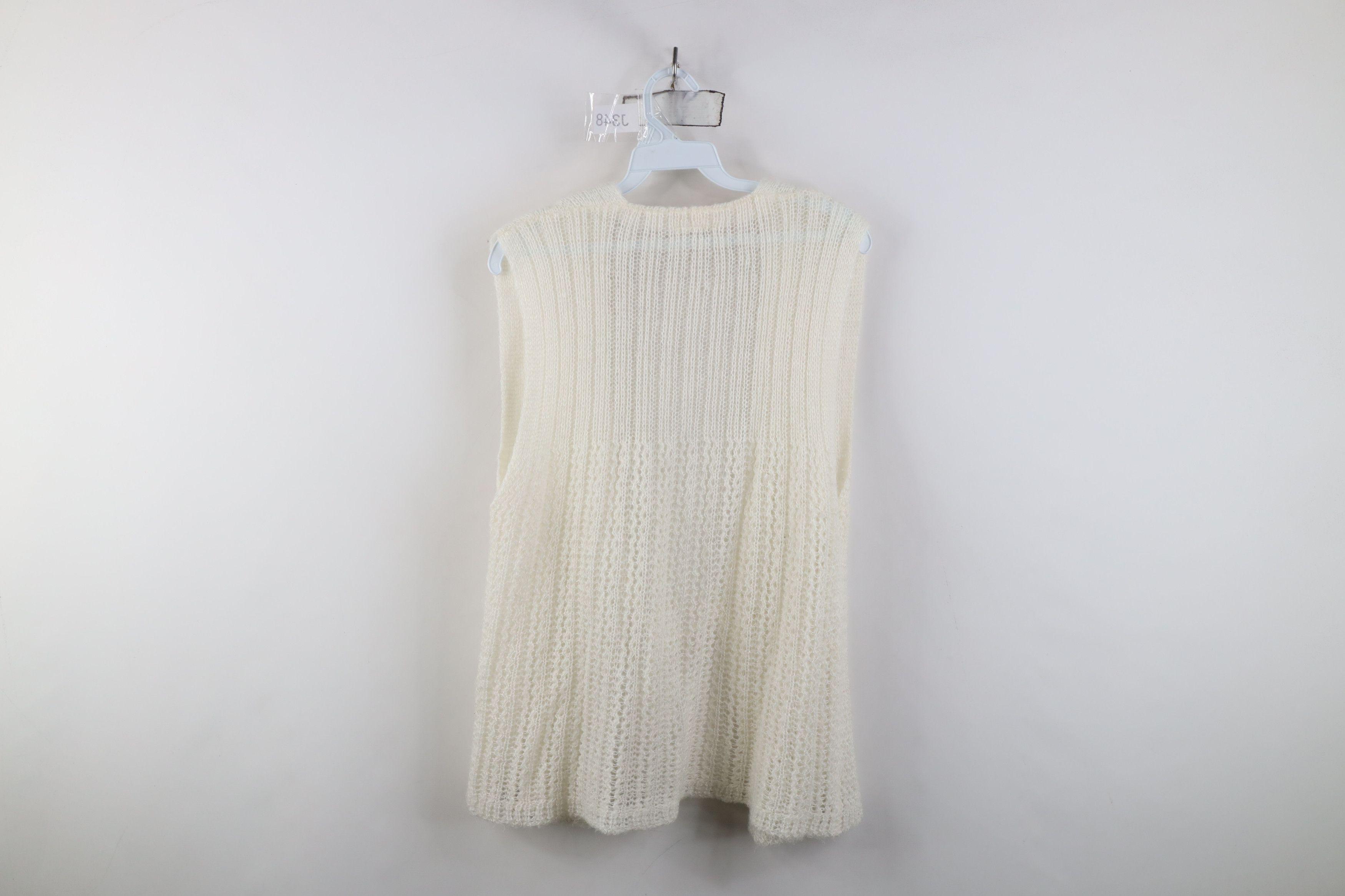Vintage Vintage 60s 70s Streetwear Crochet Knit Sweater Vest Size M / US 6-8 / IT 42-44 - 8 Thumbnail
