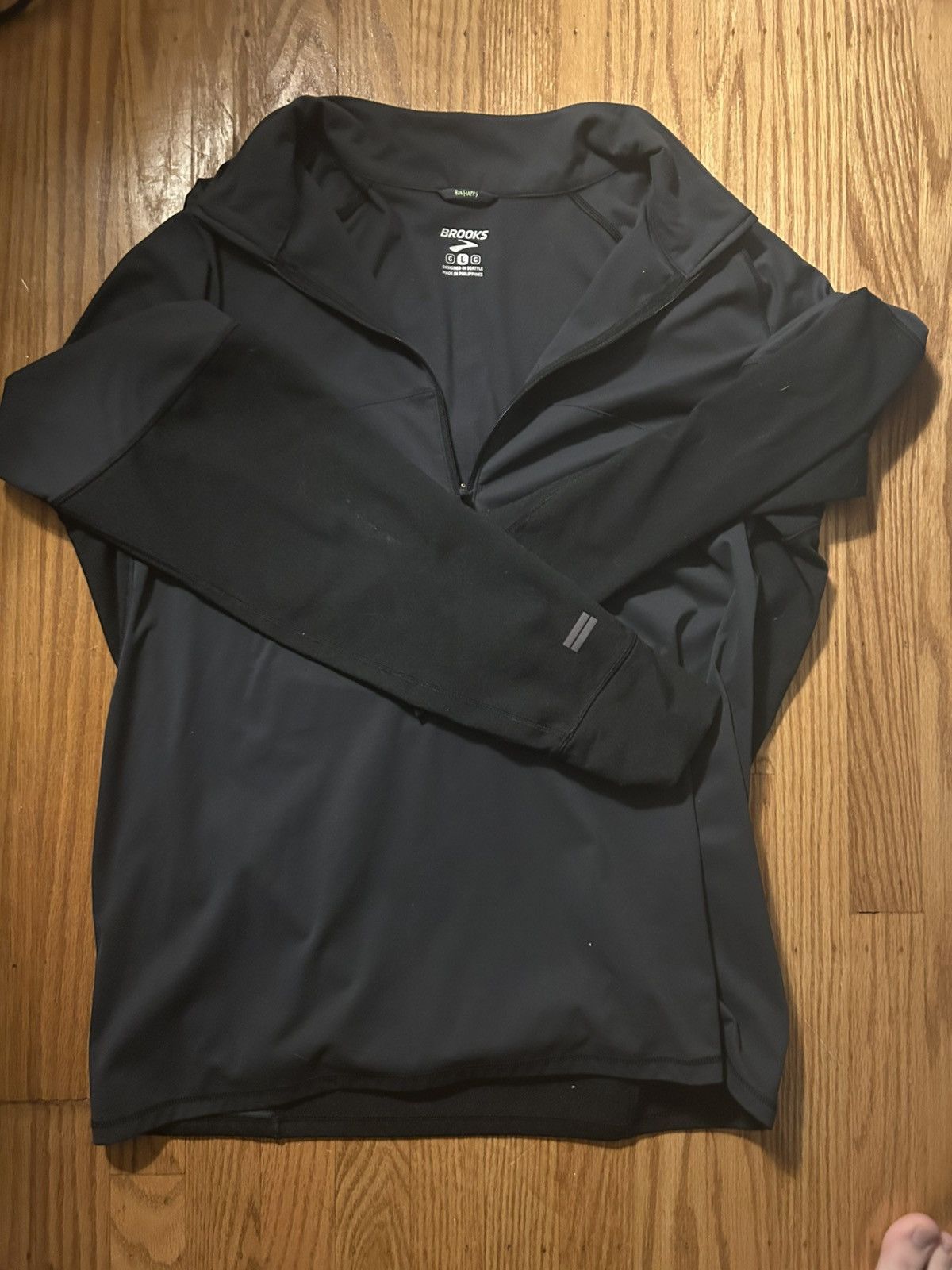 Brooks Brooks Run Happy Gray Drilayer Jacket Mens Size Large Size US L / EU 52-54 / 3 - 2 Thumbnail